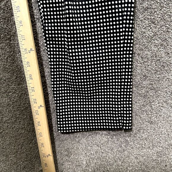 Talbots Trouser Pants Women 4P Black Dot Print Cotton Blend Straight Office - Picture 9 of 12